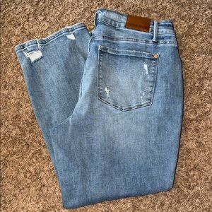 Judy Blue Distressed Straight Leg Denim Jeans 16W NWOT